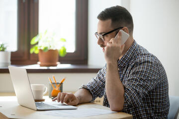 male phone interview